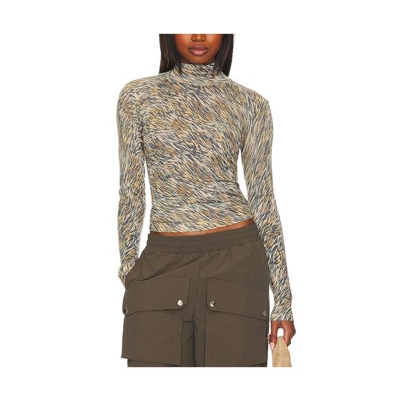 Autumn Cashmere 'Tiger' Brown Print Crewneck Size XS - Picture 1 of 4